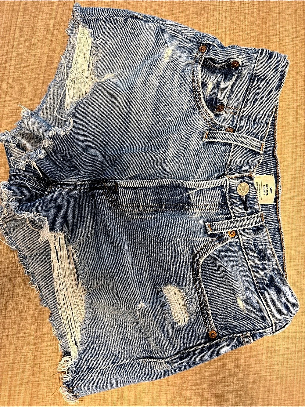 Levi's 501 Denim Jean Shorts in Blue Waist 26